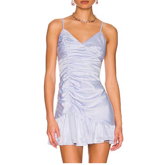 Majorelle Light Blue Melville Mini Dress - Picture 1 of 8